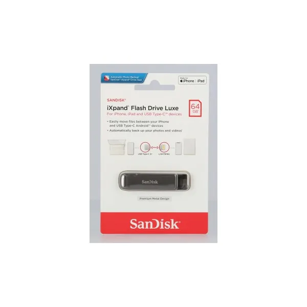 SanDisk iXpand Flash Drive Luxe 64 GB, Type-C 85235110