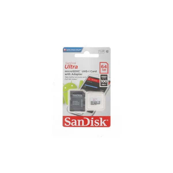 SanDisk Ultra microSDXC 64 GB 100 MB/s Class 10 UHS-I, s adaptérom 85235110