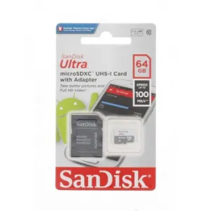 SanDisk Ultra microSDXC 64 GB 100 MB/s Class 10 UHS-I, s adaptérom 85235110