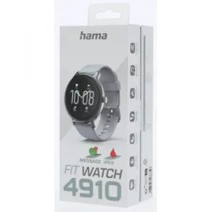 Hama Fit Watch 4910, športové hodinky, pulz, oxymeter, kalórie, vodeodolné, šedé 91021200
