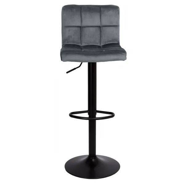 Arako Black graphite Velvet bar hocker