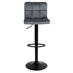 Arako Black graphite Velvet bar hocker