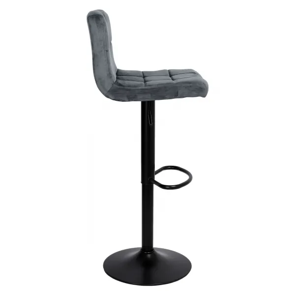 Arako Black graphite Velvet bar hocker