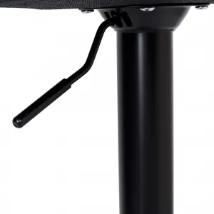 Arako Black graphite Velvet bar hocker