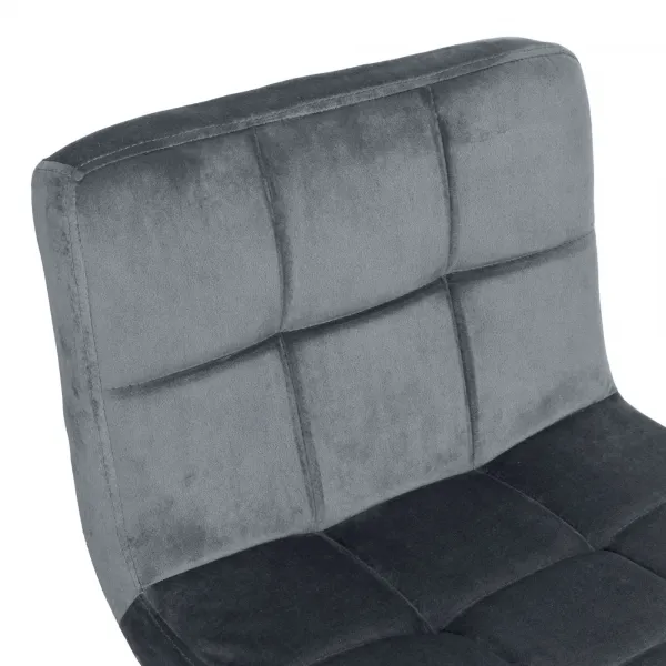 Arako Black graphite Velvet bar hocker