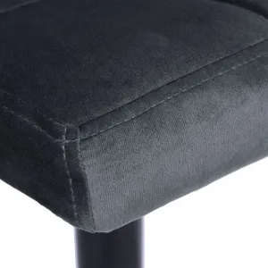Arako Black graphite Velvet bar hocker