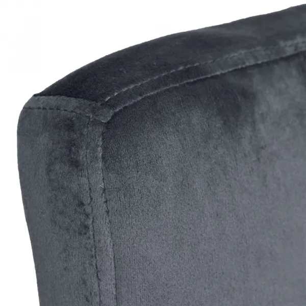 Arako Black graphite Velvet bar hocker