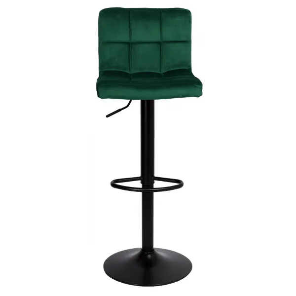 Arako Black dark green Velvet bar hocker