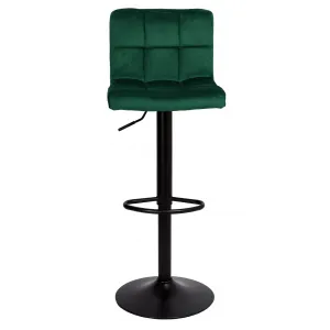 Arako Black dark green Velvet bar hocker