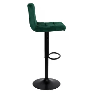 Arako Black dark green Velvet bar hocker