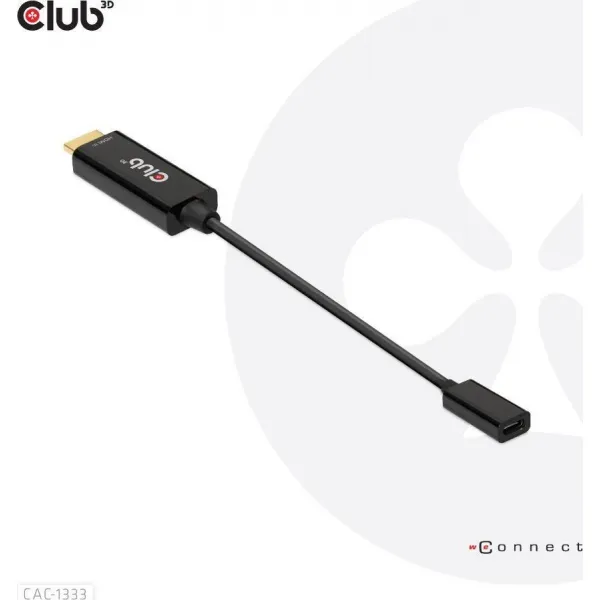 Club3D Aktívny adaptér HDMI na USB-C, 4K60Hz, M/F