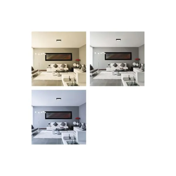 EMOS Lighting LED prisadené svietidlo, štvorec, čierne, 21W, CCT