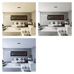 EMOS Lighting LED prisadené svietidlo, štvorec, čierne, 21W, CCT