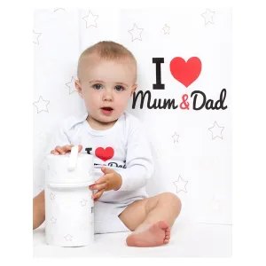 Body s potlačou New Baby I Love Mum and Dad 50