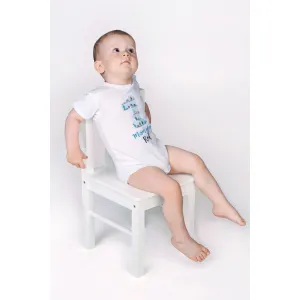 Body s potlačou New Baby Už mám 1 rok modré 80 (9-12m)