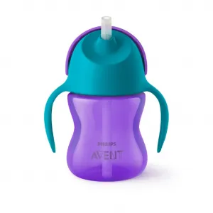 Hrnček so slamkou Philips Avent fialový 200 ml SCF78202