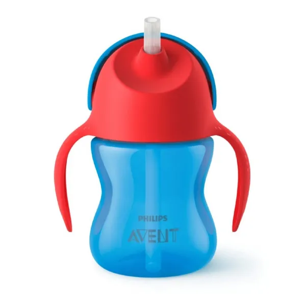 Philips Avent Hrnček so slamkou 200 ml modrý SCF78200