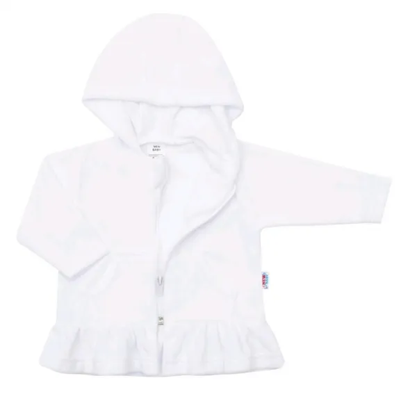 Semišková mikinka s kapucňou New Baby Baby biela 80 (9-12m)