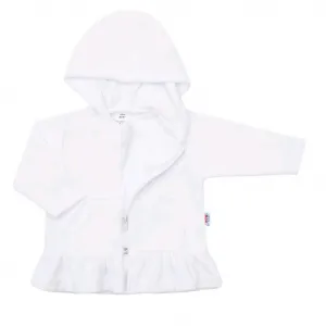 Semišková mikinka s kapucňou New Baby Baby biela 80 (9-12m)