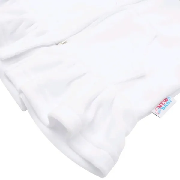 Semišková mikinka s kapucňou New Baby Baby biela 80 (9-12m)