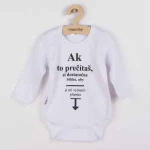 Body s potlačou New Baby ...vymeniť plienku... - darčekové balenie 80 (9-12m)