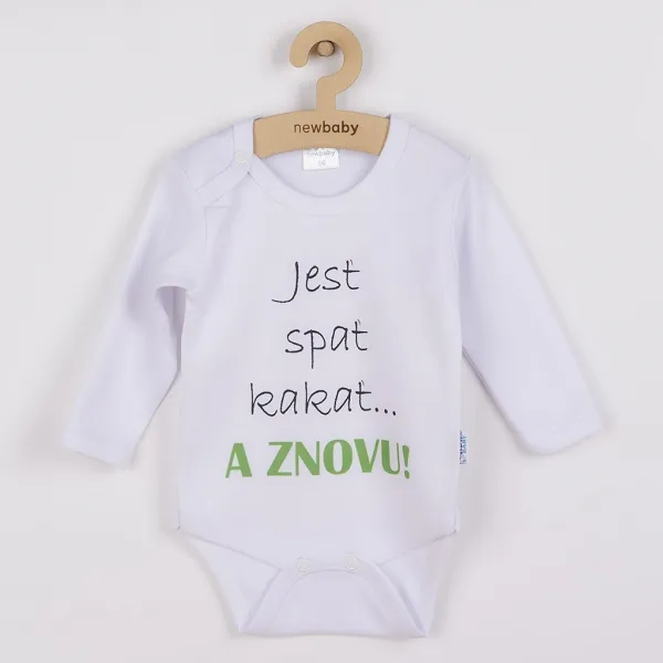 Body s potlačou New Baby Jesť spať kakať...a ZNOVU - darčekové balenie 50
