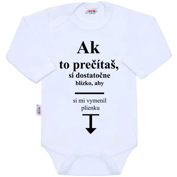 Body s potlačou New Baby ...vymeniť plienku... - darčekové balenie 50