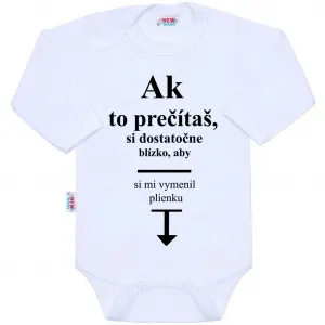 Body s potlačou New Baby ...vymeniť plienku... - darčekové balenie 50