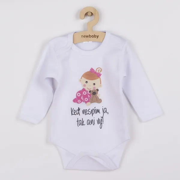 Body s potlačou New Baby Keď nespím ja, tak ani vy - darčekové balenie 50