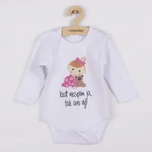 Body s potlačou New Baby Keď nespím ja, tak ani vy - darčekové balenie 50