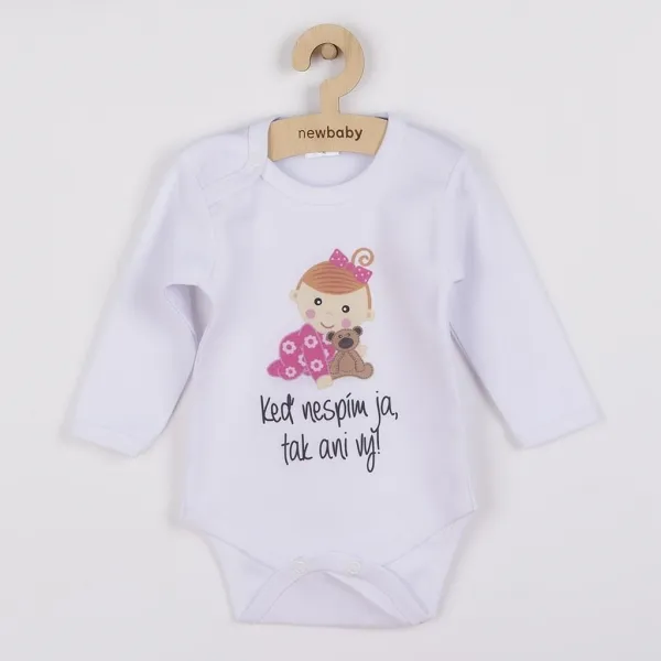 Body s potlačou New Baby Keď nespím ja, tak ani vy - darčekové balenie 86 (12-18m)