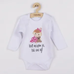 Body s potlačou New Baby Keď nespím ja, tak ani vy - darčekové balenie 86 (12-18m)