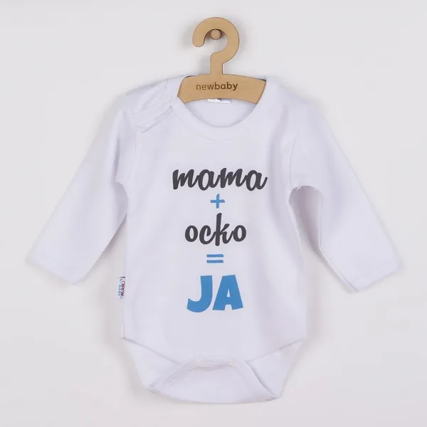 Body s potlačou New Baby mama plus ocko rovná sa JA - darčekové balenie 50