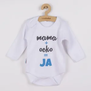 Body s potlačou New Baby mama plus ocko rovná sa JA - darčekové balenie 50