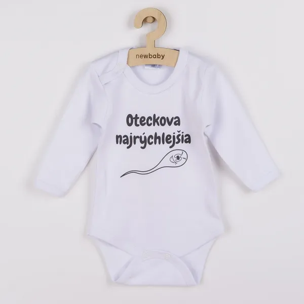 Body s potlačou New Baby Oteckova najrýchlejšia - darčekové balenie 50