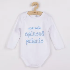 Body s potlačou New Baby som vaše splnené prianie - darčekové balenie 86 (12-18m)