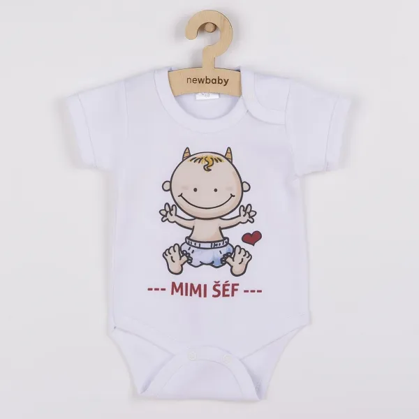 Body s potlačou New Baby MIMI ŠÉF - darčekové balenie 50