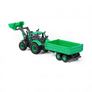 Polesie Traktor s prívesom a radlicou