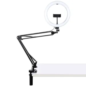Stojan na rameno stolního počítače Puluz s 26cm LED Vlogging Ring PKT3090B Varianta: uniwersalny
