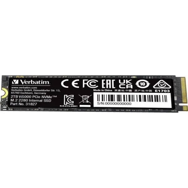 Interní disk SSD Verbatim interní NVMe, 2000GB, Vi5000 M.2, 31827, 5000 MB/s-R, 4300 MB/s-W