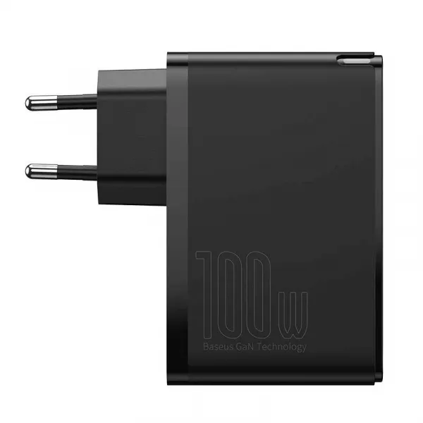 Baseus GaN2 Pro nástenná nabíjačka, 2x USB + 2x USB-C, 100W, EU (čierna) 026519