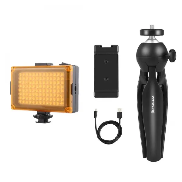 Súprava na živé nahrávanie Puluz statív + LED lampa + svorka na telefón PKT3131B 028635