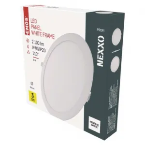 EMOS Lighting LED vstavané svietidlo NEXXO, kruhové, biely, 24W, neutrálna biela