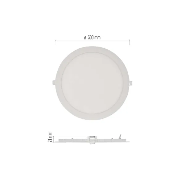 EMOS Lighting LED vstavané svietidlo NEXXO, kruhové, biely, 24W, teplá biela