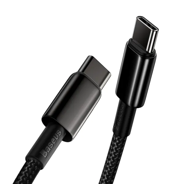 Baseus Tungsten Gold kábel USB-C na USB-C, 100 W, 2 m (čierny) 024651