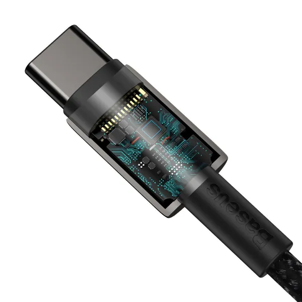 Baseus Tungsten Gold kábel USB-C na USB-C, 100 W, 2 m (čierny) 024651