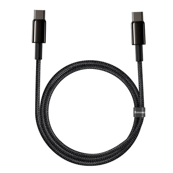 Baseus Tungsten Gold kábel USB-C na USB-C, 100 W, 2 m (čierny) 024651