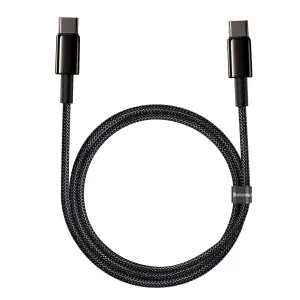 Baseus Tungsten Gold kábel USB-C na USB-C, 100 W, 2 m (čierny) 024651