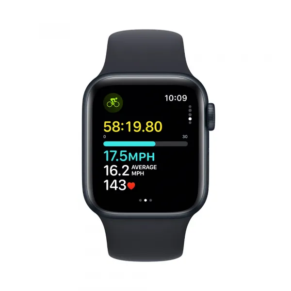 Apple Watch SE GPS + Cellular 40mm Midnight Aluminium Case with Midnight Sport Band - S/M MRG73QC/A