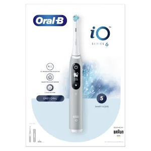 Oral-B iO Series 6 Sivá, Elektrická Zubná Kefka s Magnetickou Technológiou iO